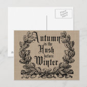 Rustic Autumn Harvest Gezegden Briefkaart (Voorkant / Achterkant)