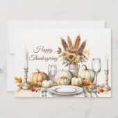 Rustic Autumn Harvest Happy Thanksgiving Feestdagenkaart (Voorkant)