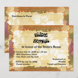 Rustic Autumn Hearts en Lijst Afbeelding Vrijgezel Kaart