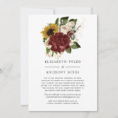 Rustic Autumn - Herfst Bloemstuk Bruiloftsgasten Aankondiging (Voorkant)