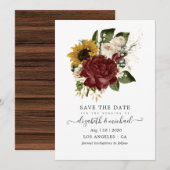 Rustic Autumn - Herfst Floral Wedding Save The Date (Voorkant / Achterkant)