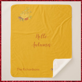 Rustic Autumn Herfst Pumpkin Color Sherpa Deken