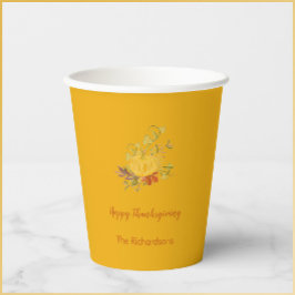 Rustic Autumn Herfst Pumpkin Thanksgiving kleur Papieren Bekers