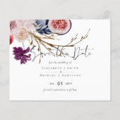 Rustic Autumn Herfst Pumpkins Figs Flowers Wedding (Voorkant)