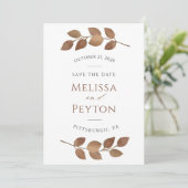 Rustic Autumn laat de datum opslaan (Staand voorkant)