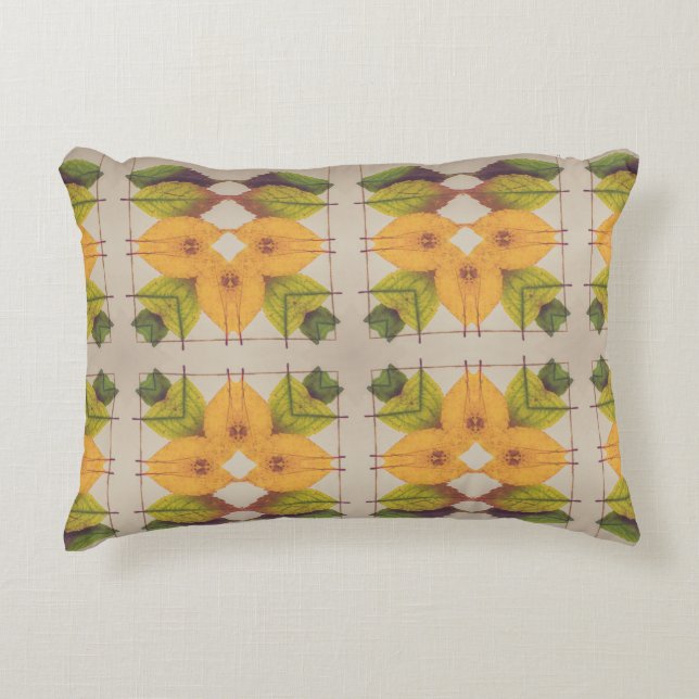 Rustic Autumn Leaves Accent Kussen (Voorkant)