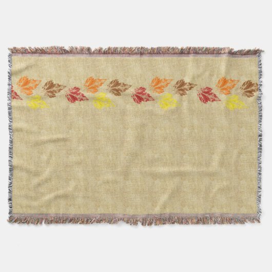 Rustic Autumn Leaves Blanket Deken (Voorkant)