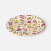Rustic Autumn Leaves Pattern Thanksgiving Papieren Bordje (Gekanteld)