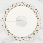 Rustic Autumn Leaves Pattern Thanksgiving Wijnglaslabel (Voorkant)