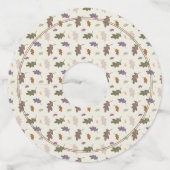 Rustic Autumn Leaves Pattern Thanksgiving Wijnglaslabel (Achterkant)