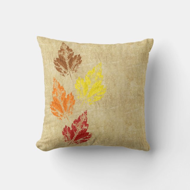 Rustic Autumn Leaves Pillow Kussen (Voorkant)