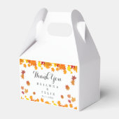 Rustic Autumn Leaves Wedding Bedankdoosjes (Voorkant Zijde)