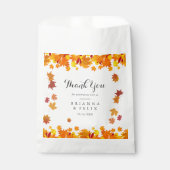 Rustic Autumn Leaves Wedding Bedankzakje (Voorkant)