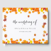 Rustic Autumn Leaves Wedding Gastenboek (Voorkant)