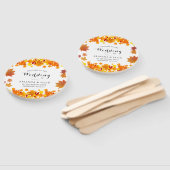 Rustic Autumn Leaves Wedding Handwaaier (Niet-gemonteerd)