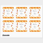 Rustic Autumn Leaves Wedding Vierkante Sticker (Vel)