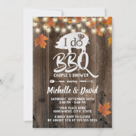 Rustic Autumn leveert I DO BBQ Barn Wedding Kaart