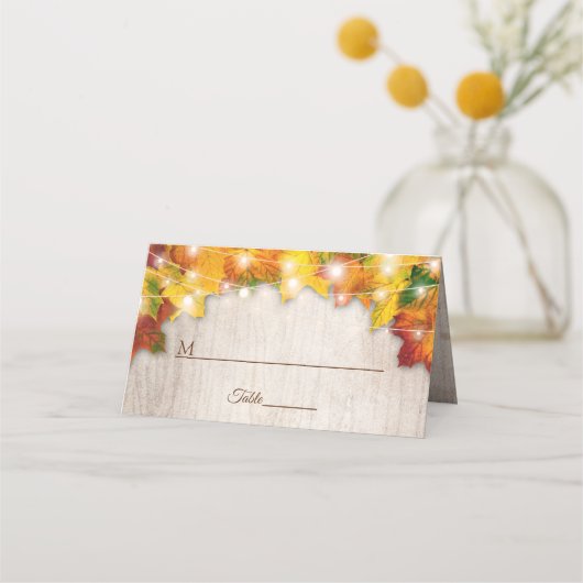 Rustic Autumn leveert String Lights Wedding Table (Voorkant)