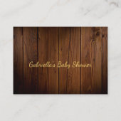 Rustic Autumn Little Pumpkin Diaper Raffle Ticket Informatiekaartje (Achterkant)