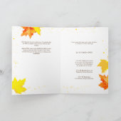 Rustic Autumn Maple Leaves French Wedding (Binnen)