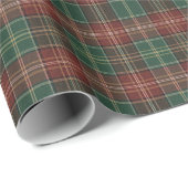Rustic Autumn Plaid Cadeaupapier (Rol Hoek)
