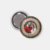 Rustic Autumn Plaid Magneet (Voorkant / Achterkant)