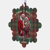 Rustic Autumn Plaid Ornament Kaart (Links)