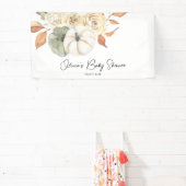 Rustic Autumn Pumpkin Baby shower Banner (Insitu)