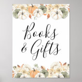Rustic Autumn Pumpkin Books and Gifts Poster (Voorkant)