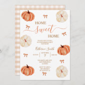 Rustic Autumn Pumpkin Housewarming Party Kaart (Voorkant / Achterkant)