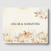 Rustic Autumn Pumpkins & Flowers Gastenboek (Achterkant)