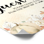 Rustic Autumn Pumpkins & Flowers Poster (Hoek)