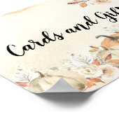 Rustic Autumn Pumpkins & Flowers Poster (Hoek)