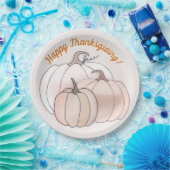 Rustic Autumn Pumpkins Papieren Bordje (Feest)