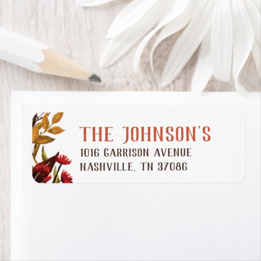 Rustic Autumn Return Address Label (Insitu)