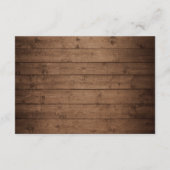 Rustic Autumn String Lights Wedding Accommodations Informatiekaartje (Achterkant)