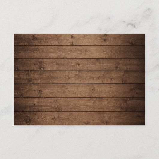 Rustic Autumn String Lights Wedding Accommodations Informatiekaartje (Achterkant)