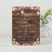 Rustic Autumn Sunflower Country Weddenschap Kaart (Staand voorkant)