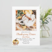 Rustic Autumn Thanksgiving Innodiging Kaart (Staand voorkant)