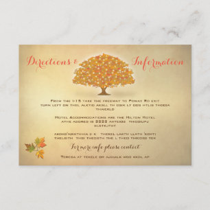 Rustic Autumn Tree illumine les cartes d'informati