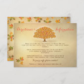 Rustic Autumn Tree illumine les cartes d'informati (Devant / Derrière)