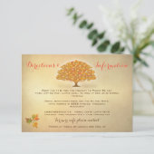 Rustic Autumn Tree illumine les cartes d'informati (Debout devant)