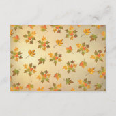 Rustic Autumn Tree illumine les cartes d'informati (Dos)