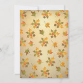 Rustic Autumn Weddenschap met dubbellichten Kaart (Achterkant)