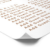 Rustic Autumn Wedding 30-tafelzitjes Poster (Hoek)