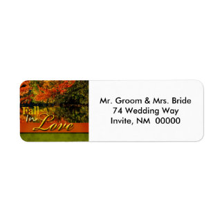 Rustic Autumn Wedding Love Return Address Etiket