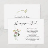 Rustic Autumn Wildflower Honeymoon Kaart (Voorkant / Achterkant)