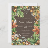 Rustic Autumn Woodland Baby Shower Invitation (Devant)
