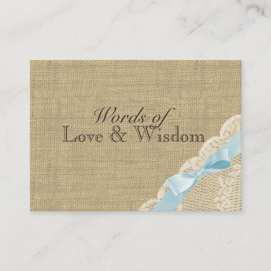Rustic Baby Blue Shower Advice Kaarten (Voorkant)