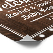 Rustic Baby is het Welkome Teken van het Baby show Poster (Hoek)
